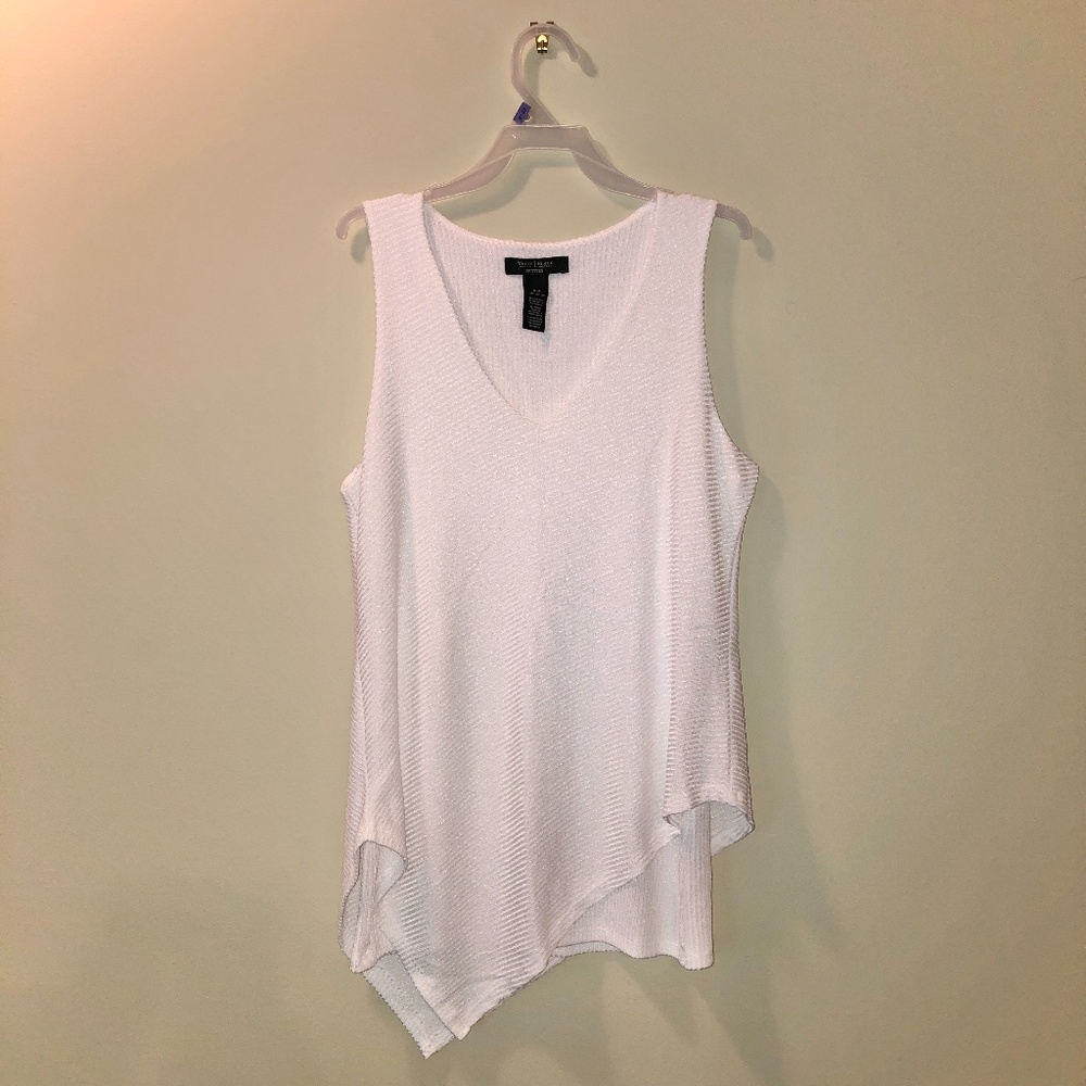 White House Black Market White Tunic Tank (Petite)